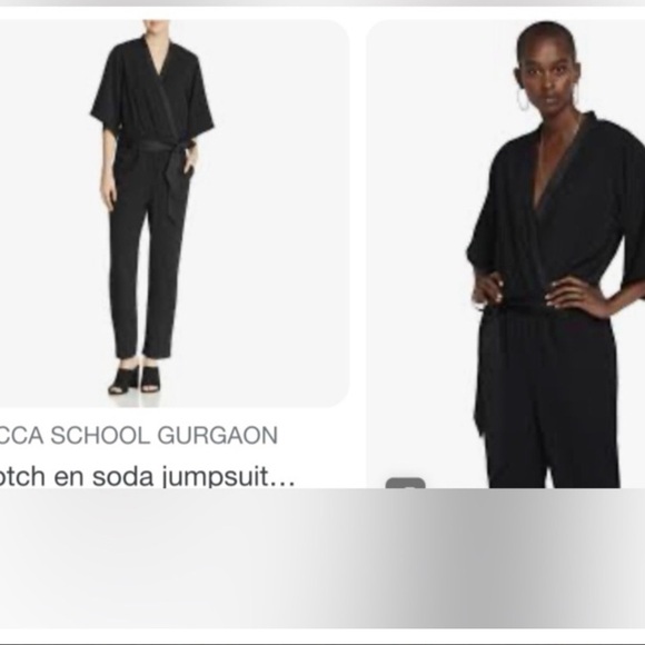 Scotch & Soda black kimono sleeve pocketed jumpsuit RE $245 & NEW w/tags size L - Picture 3 of 6